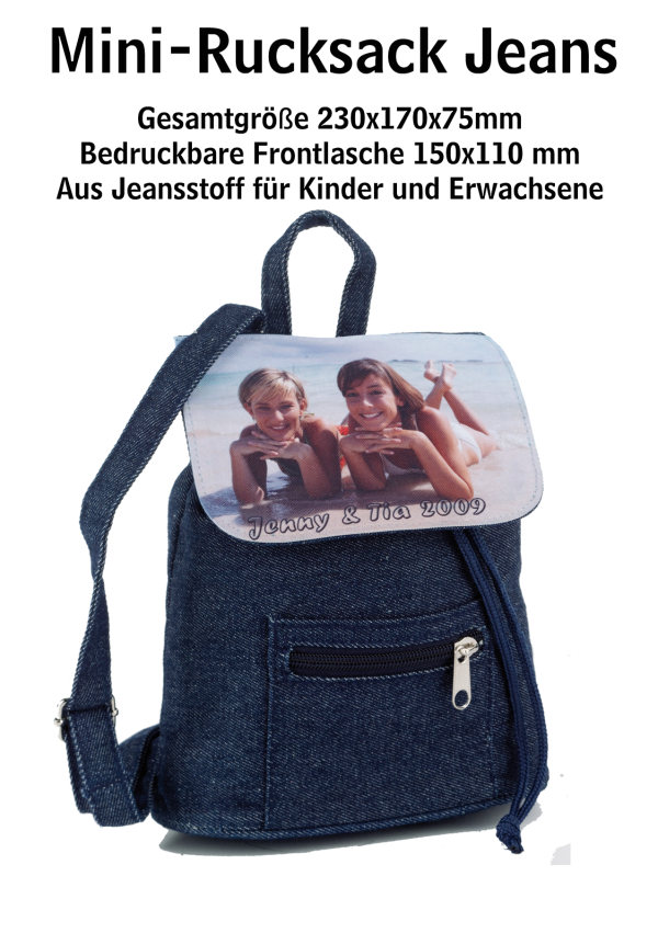Mini-Rucksack Jeans
